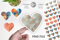 Geometric Heart Sticker Product Image 1
