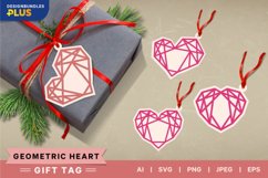 Geometric Heart Gift Tag Paper Cutting Set Product Image 1