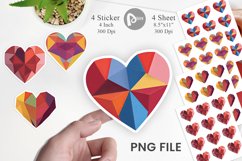 Geometric Heart Sticker Product Image 1