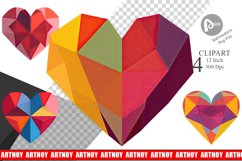 Geometric Heart Clipart Product Image 1