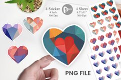 Geometric Heart Sticker Product Image 1