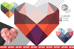 Geometric Heart Clipart Product Image 1