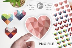 Geometric Heart Sticker Product Image 1