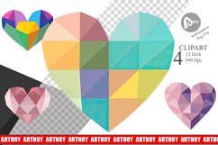 Geometric Heart Clipart Product Image 1