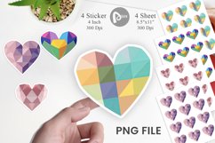 Geometric Heart Sticker Product Image 1