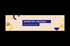 Geometric modern abstract horizontal banner design vector Product Image 2