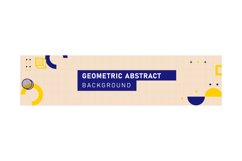 Geometric modern abstract horizontal banner design vector Product Image 1