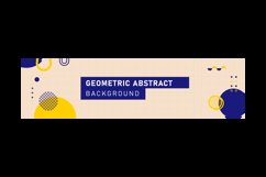 Geometric modern abstract horizontal banner design template Product Image 2