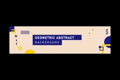 Geometric modern abstract horizontal banner design template Product Image 2