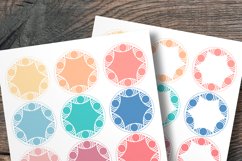 Geometric Ornaments Printable Round Labels 12 pcs per paper