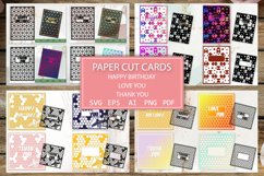 Geometric paper cut cards Bundle