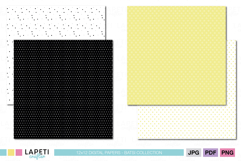 geometric and cute motif digital papers