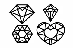 Geometric Shapes Decoration Paper and Laser Cut Template SVG Product Image 2
