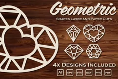 Geometric Shapes Decoration Paper and Laser Cut Template SVG Product Image 1