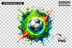 Geometric Soccer, Soccer Ball PNG, Splash Clipart, Sublimation Design, Sports Graphics, Modern Soccer, Digital Download, T-Shirt Design, Cricut Silhouette, Abstract Soccer
