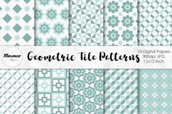 Geometric Tile Patterns - Seamless - Green Blue Product Image 1
