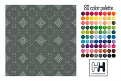 Geometric tile pattern, digital paper pack, 80 colors Product Image 2