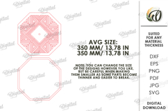 Geometric Wall Clock Laser Cut . Home Decor SVG Product Image 2