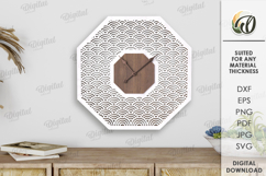 Geometric Wall Clock Bundle Laser Cut . Home Decor SVG Product Image 4