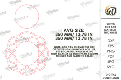 Geometric Wall Clock Laser Cut . Home Decor SVG Product Image 2