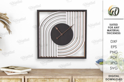 Geometric Wall Clock Bundle Laser Cut . Home Decor SVG Product Image 7