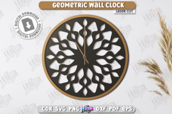 Geometric Wall Clock Laser Cut | Modern Interior |Home Décor Product Image 1