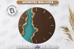 Geometric Wooden Wall Clock Laser Cut Bundle, Modern Decor Product Image 11