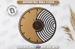 Geometric Wooden Wall Clock Laser Cut Bundle, Modern Decor Product Image 12