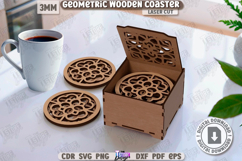 3D Geometric Coasters with Storage Boxes Laser Cut Bundle Product Image 6