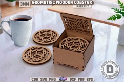 3D Geometric Coasters with Storage Boxes Laser Cut Bundle Product Image 7