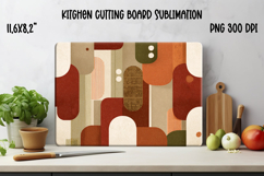 Abstract kitchen board | Geometric cutting glass board Product Image 1