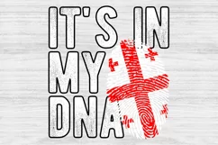 It's in my DNA Georgia Flag Fingerprint PNG Sublimation Product Image 1