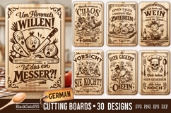 Funny German Kitchen Cutting Board SVG Bundle 30 designs Product Image 1