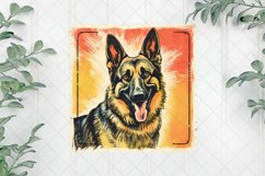 Dog Portrait Vintage Sublimation Clipart Product Image 1