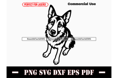 German Shepherd Dog Begging Design SVG PNG DXF EPS PDF Product Image 1