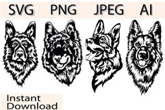 German Shepherd/Dog Svg/Png/Jpg/Ai/Vector purebred breed/Pet Product Image 1