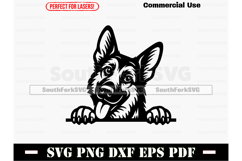 Peeking German Shepherd Dog SVG PNG DXF EPS PDF Product Image 1