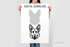 German Shepherd Svg - Dog Face Svg - Dog Breed Svg Png Dxf Product Image 3