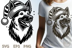 German Shepherd wearing a Christmas Hat Product Image 1