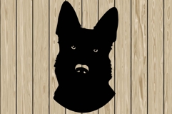 German shepherd head stencil silhouette SVG Product Image 1