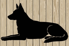 German shepherd stencil silhouette SVG Product Image 1
