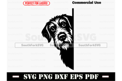 Peering German Wirehaired Pointer Dog SVG PNG DXF EPS PDF Product Image 1