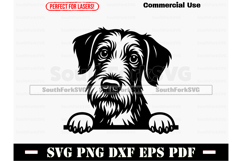 Peeking German Wirehaired Pointer Dog SVG PNG DXF EPS PDF Product Image 1