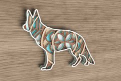 Dog Laser Cut File - German Shepherd Mandala Product Image 5