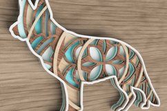 Dog Laser Cut File - German Shepherd Mandala Product Image 2