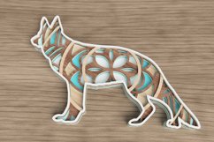 Dog Laser Cut File - German Shepherd Mandala Product Image 4