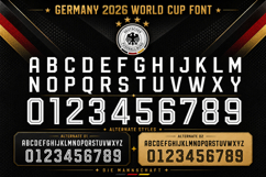 Germany Alemania World Cup 2026 Font Jersey Font Product Image 1