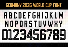 Germany Alemania World Cup 2026 Font Jersey Font Product Image 2