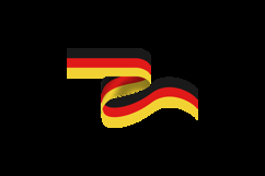 Germany unity day element wave flag clipart Product Image 2