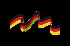 Germany unity day wave flag clipart Product Image 2